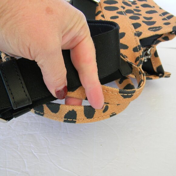 EUC MARC JACOBS THE TOTE BAG MEDIUM CHEETAH ANIMAL PRINT CROSSBODY CANVAS BAG - Picture 6 of 10